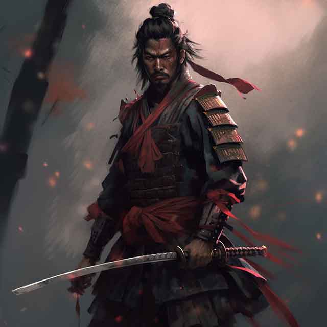 Desktop wallpaper: Samurai in the garden